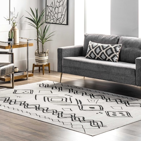 Nuloom Janelle Machine Washable Transitional Moroccan Area Rug 4ft x 6ft KKON04A-406